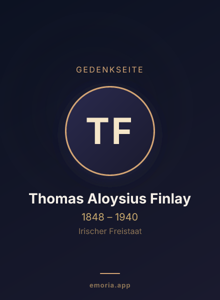Gedenkportrait von Thomas Aloysius Finlay