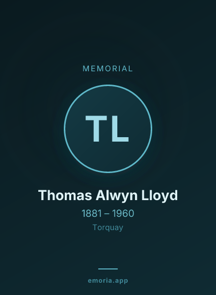 Memorial portrait of Thomas Alwyn Lloyd