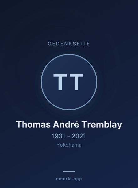 Gedenkportrait von Thomas André Tremblay