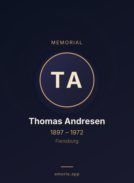 Memorial portrait of Thomas Andresen