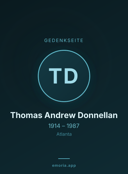 Gedenkportrait von Thomas Andrew Donnellan