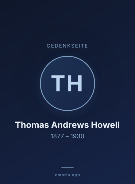 Gedenkportrait von Thomas Andrews Howell