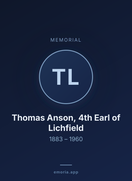 Memorial portrait of Thomas Anson, 4th Earl of Lichfield