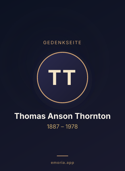 Gedenkportrait von Thomas Anson Thornton