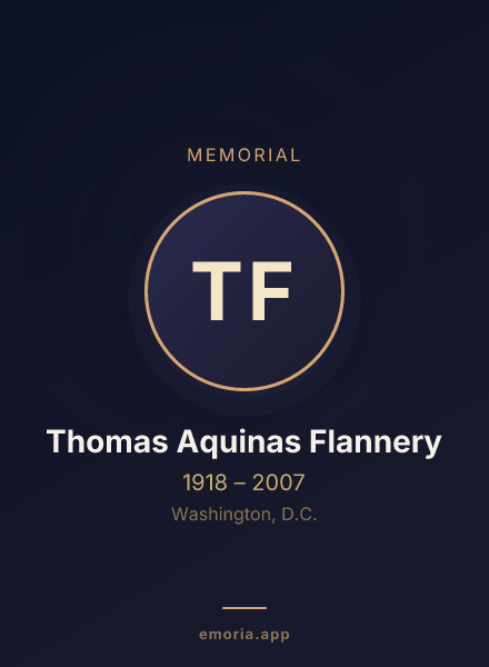 Memorial portrait of Thomas Aquinas Flannery