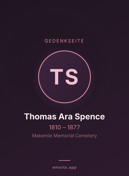 Gedenkportrait von Thomas Ara Spence