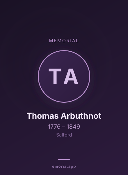Memorial portrait of Thomas Arbuthnot
