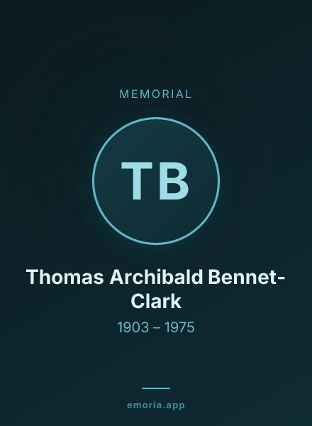 Memorial portrait of Thomas Archibald Bennet-Clark