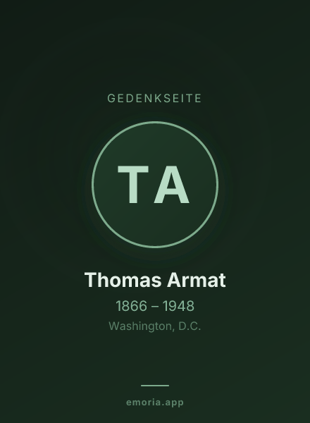 Gedenkportrait von Thomas Armat