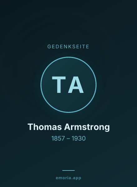 Gedenkportrait von Thomas Armstrong