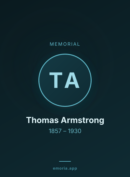 Memorial portrait of Thomas Armstrong