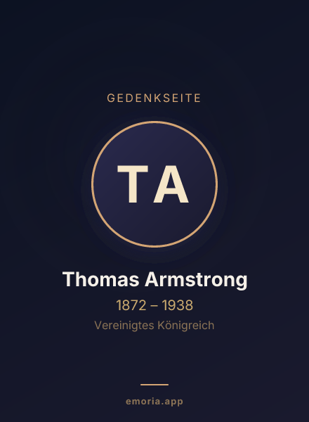 Gedenkportrait von Thomas Armstrong