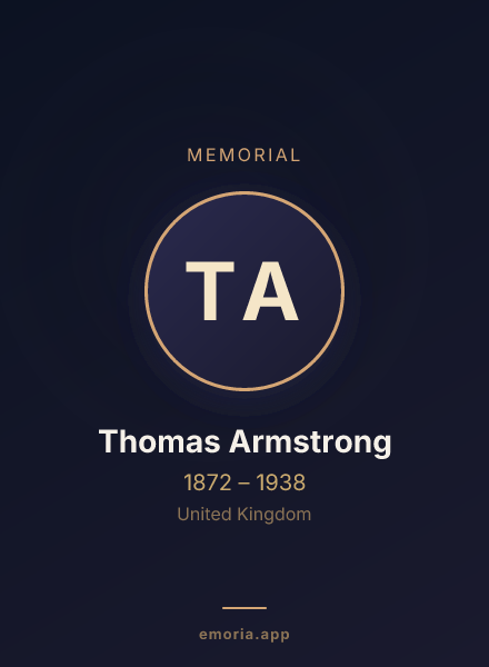 Memorial portrait of Thomas Armstrong