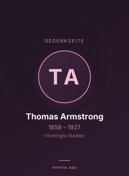Gedenkportrait von Thomas Armstrong