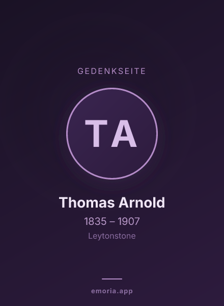 Gedenkportrait von Thomas Arnold