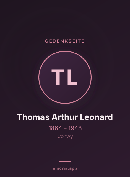 Gedenkportrait von Thomas Arthur Leonard