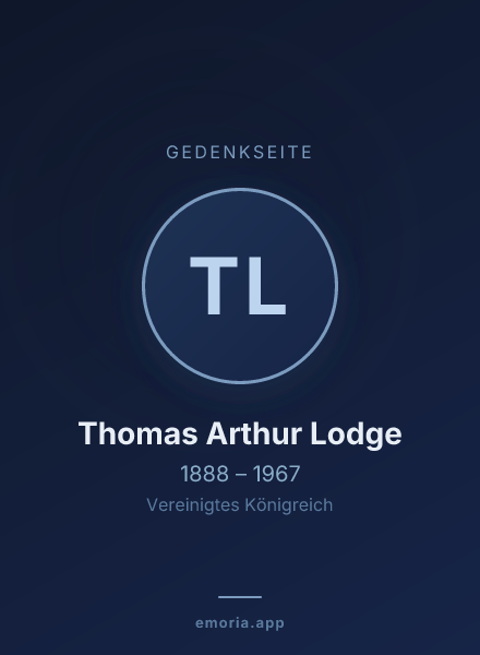 Gedenkportrait von Thomas Arthur Lodge