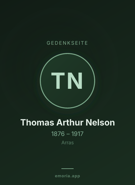 Gedenkportrait von Thomas Arthur Nelson
