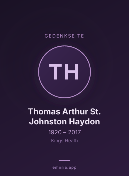 Gedenkportrait von Thomas Arthur St. Johnston Haydon