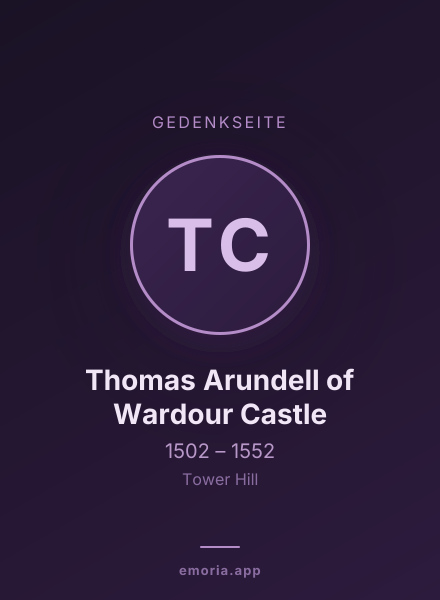 Gedenkportrait von Thomas Arundell of Wardour Castle