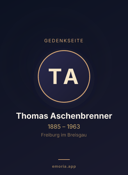 Gedenkportrait von Thomas Aschenbrenner