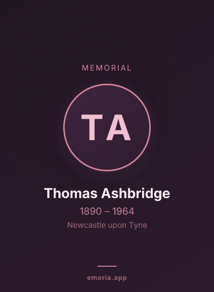 Memorial portrait of Thomas Ashbridge