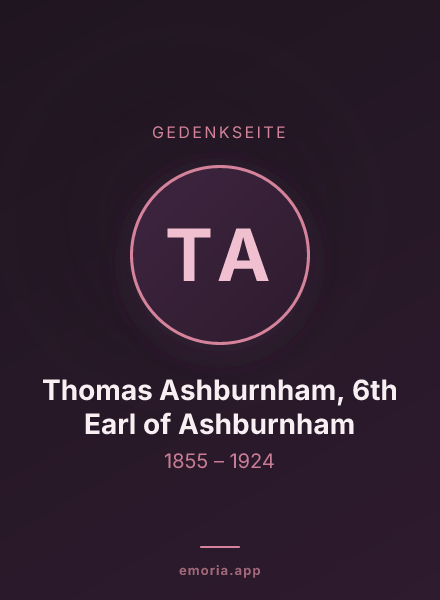 Gedenkportrait von Thomas Ashburnham, 6th Earl of Ashburnham