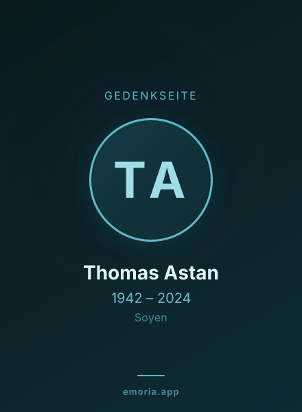 Gedenkportrait von Thomas Astan