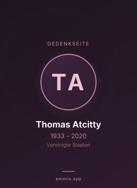 Gedenkportrait von Thomas Atcitty
