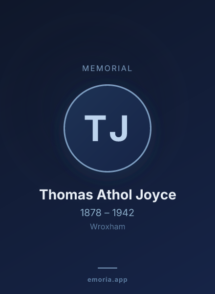 Memorial portrait of Thomas Athol Joyce
