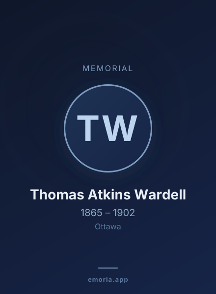 Memorial portrait of Thomas Atkins Wardell