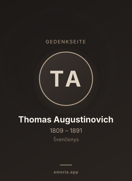 Gedenkportrait von Thomas Augustinovich