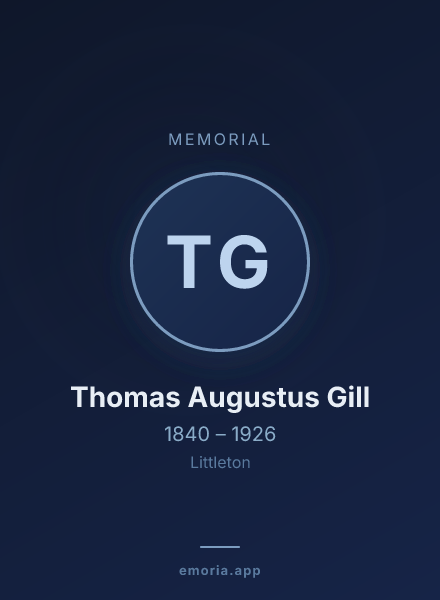 Memorial portrait of Thomas Augustus Gill