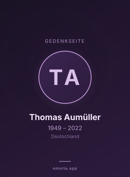 Gedenkportrait von Thomas Aumüller