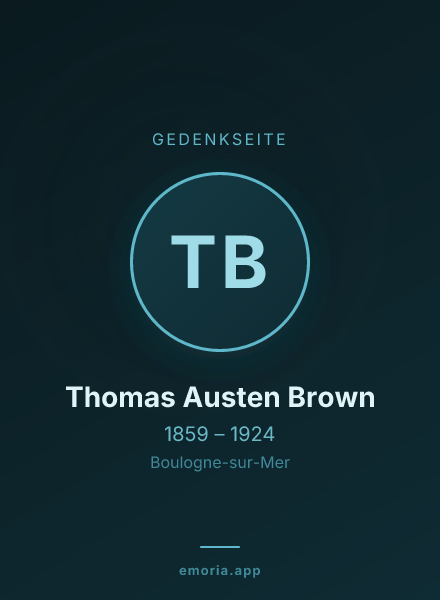 Gedenkportrait von Thomas Austen Brown