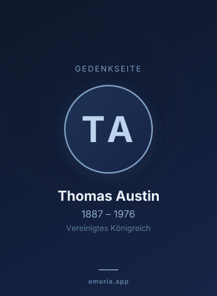 Gedenkportrait von Thomas Austin