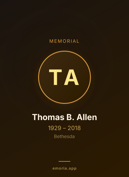 Memorial portrait of Thomas B. Allen