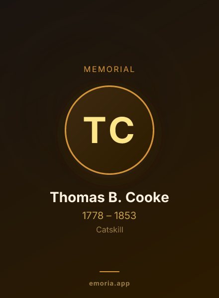 Memorial portrait of Thomas B. Cooke