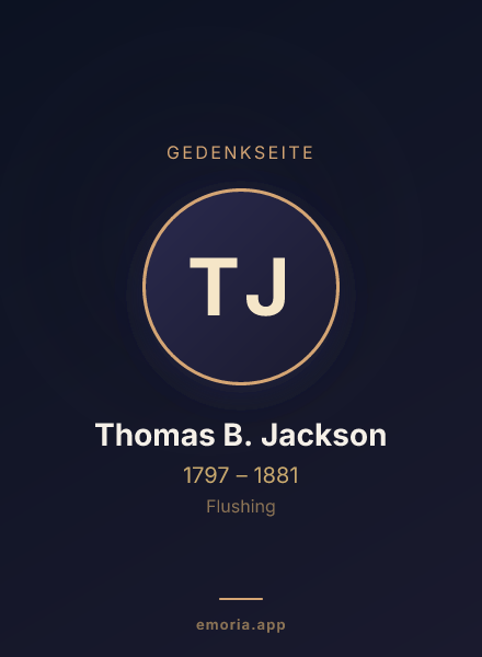 Gedenkportrait von Thomas B. Jackson