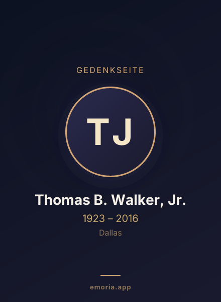 Gedenkportrait von Thomas B. Walker, Jr.
