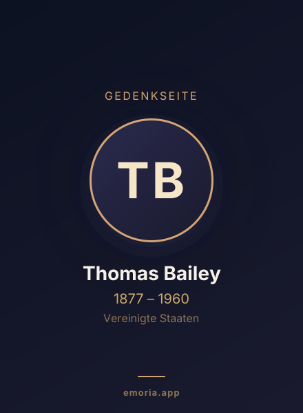 Gedenkportrait von Thomas Bailey