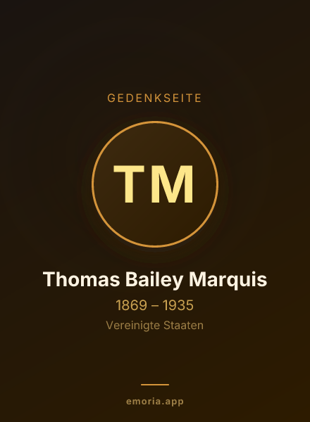 Gedenkportrait von Thomas Bailey Marquis