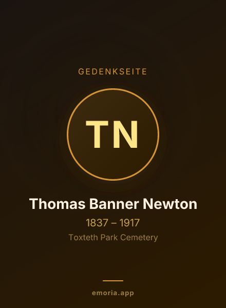 Gedenkportrait von Thomas Banner Newton