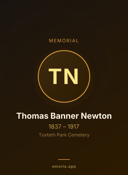 Memorial portrait of Thomas Banner Newton