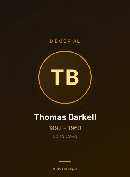 Memorial portrait of Thomas Barkell