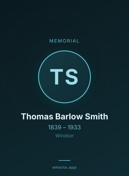 Memorial portrait of Thomas Barlow Smith