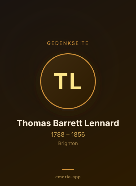 Gedenkportrait von Thomas Barrett Lennard