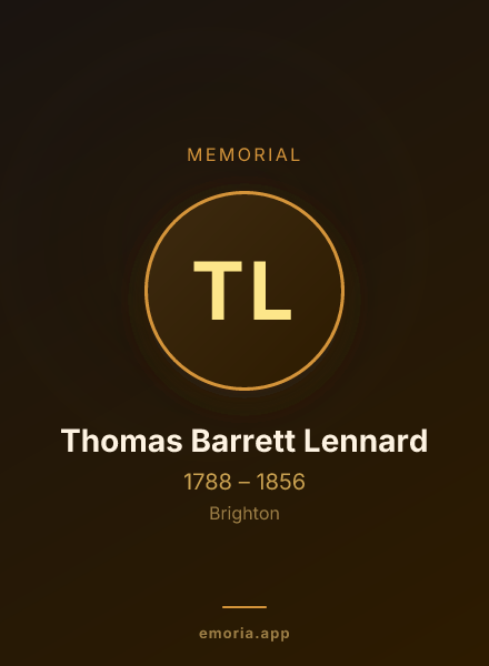 Memorial portrait of Thomas Barrett Lennard