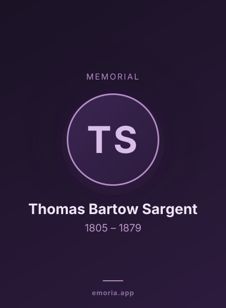 Memorial portrait of Thomas Bartow Sargent