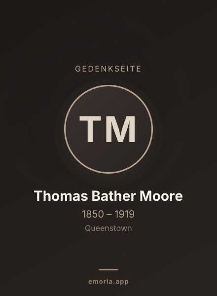 Gedenkportrait von Thomas Bather Moore